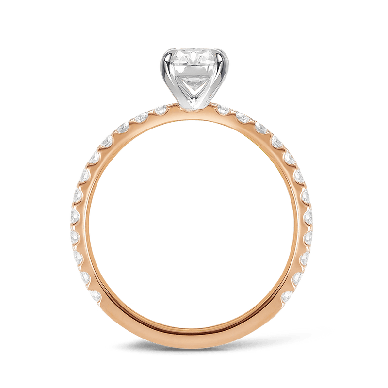 Quintessential 1.00 Carat Oval Solitaire Engagement Ring in 18ct Rose Gold Hardy Brothers 