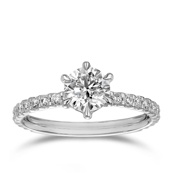 Quintessential 1.00 Carat Diamond Solitaire Engagement Ring in 18ct White Gold Hardy Brothers 