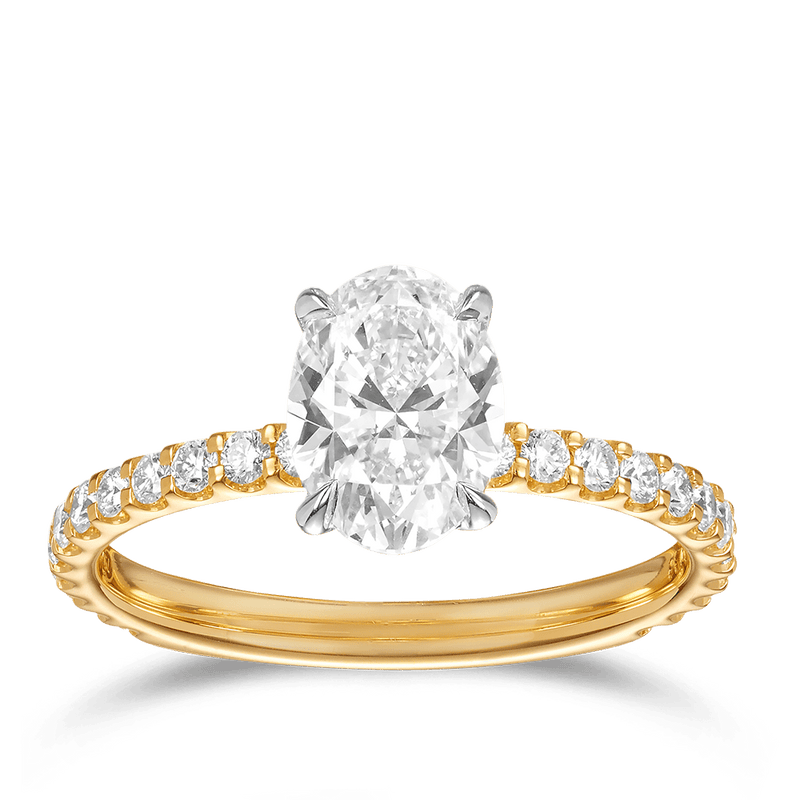 Quintessential 1.50 Carat Oval Diamond Engagement Ring in 18ct Yellow Gold Hardy Brothers 
