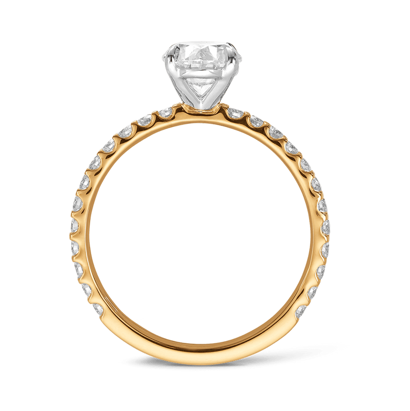 Quintessential 1.50 Carat Oval Diamond Engagement Ring in 18ct Yellow Gold Hardy Brothers 