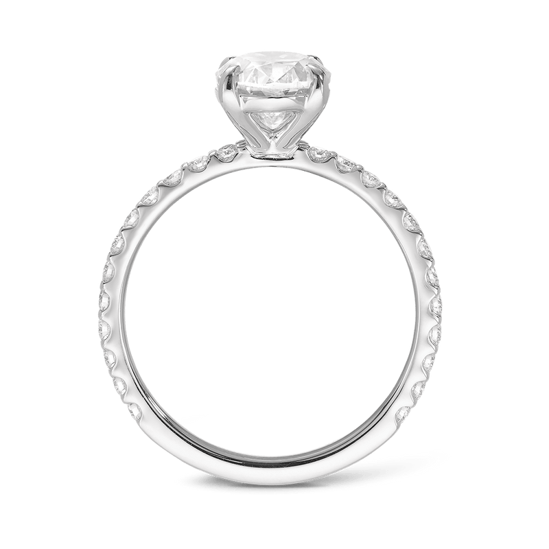 Quintessential 2.00 Carat Oval Solitaire Engagement Ring in 18ct White Gold Hardy Brothers 