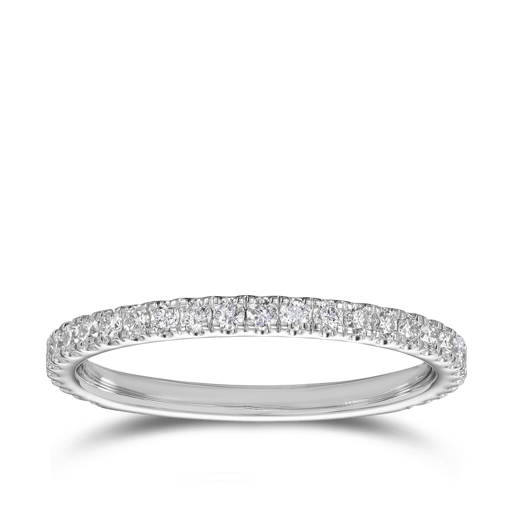 Raffiné 0.34 Carat Diamond Wedding Ring in 18ct White Gold Hardy Brothers Jewellers