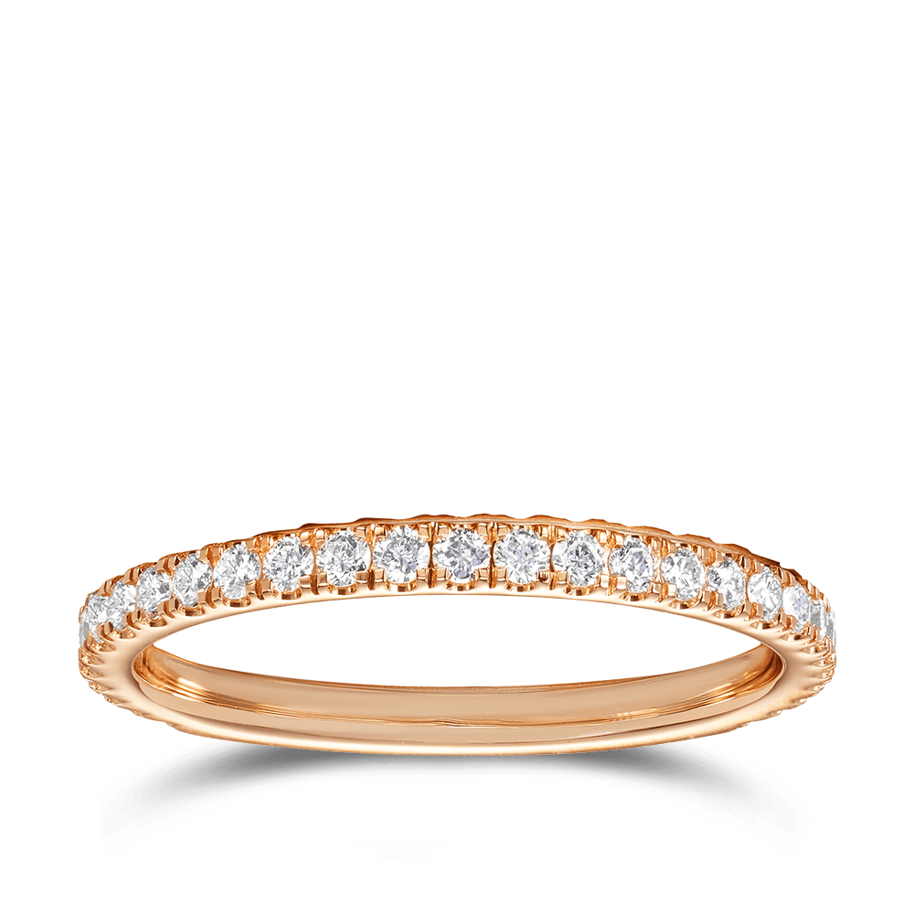 Raffiné 0.34 Carat Diamond Wedding Ring in 18ct Rose Gold Hardy Brothers Jewellers