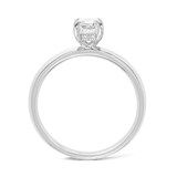 Raffiné 1.00 Carat Emerald Cut Diamond Solitaire Engagement Ring in 18ct White Gold Hardy Brothers 