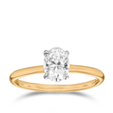 Raffiné 1.00 Carat Oval Soitaire Engagement Ring in 18ct Yellow Gold Hardy Brothers 