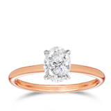 Raffiné 1.00 Carat Oval Solitaire Engagement Ring in 18ct Rose Gold Hardy Brothers 