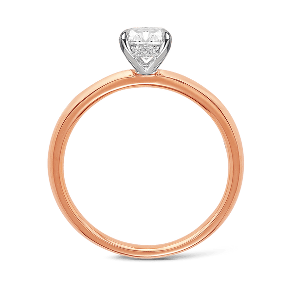 Raffiné 1.00 Carat Oval Solitaire Engagement Ring in 18ct Rose Gold Hardy Brothers 