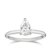 Raffiné 1.00ct Pear Cut Solitaire Engagement Ring in 18ct White Gold Hardy Brothers 