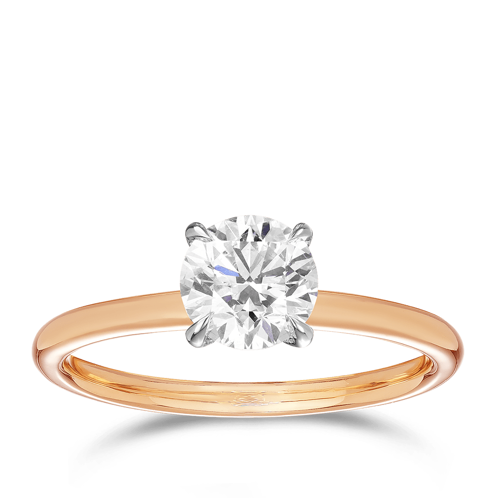Raffiné 1.00 Carat Diamond Solitaire Engagement Ring in 18ct Rose GoldHardy Brothers 