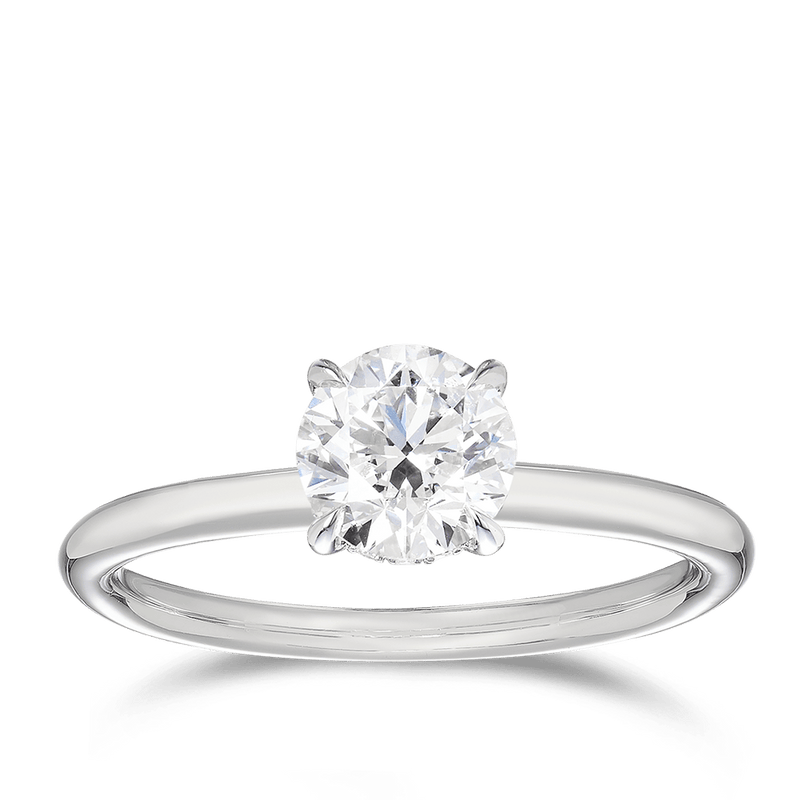 Raffiné 1.00 Carat Diamond Solitaire Engagement Ring in 18ct White Gold Hardy Brothers