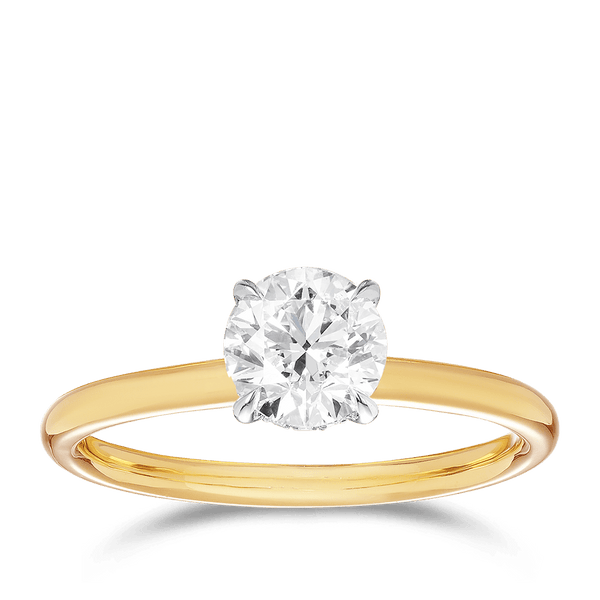 Raffiné 1.00 Carat Diamond Solitaire Engagement Ring in 18ct Yellow Gold Hardy Brothers 
