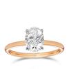 Raffiné 1.50 Carat Oval Solitaire Engagement Ring in 18ct Rose Gold Hardy Brothers 