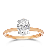 Raffiné 1.50 Carat Oval Solitaire Engagement Ring in 18ct Rose Gold Hardy Brothers 