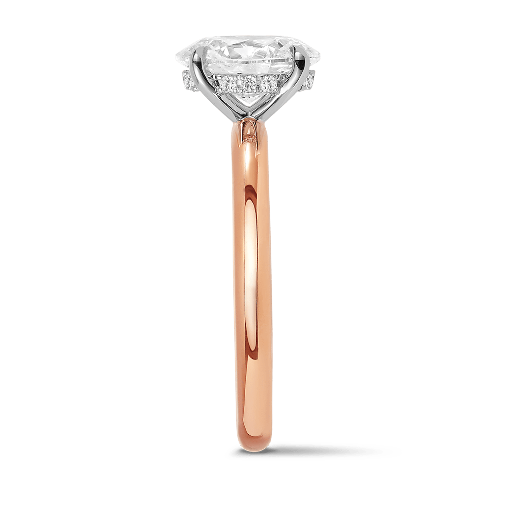 Raffiné 1.50 Carat Oval Solitaire Engagement Ring in 18ct Rose Gold Hardy Brothers 