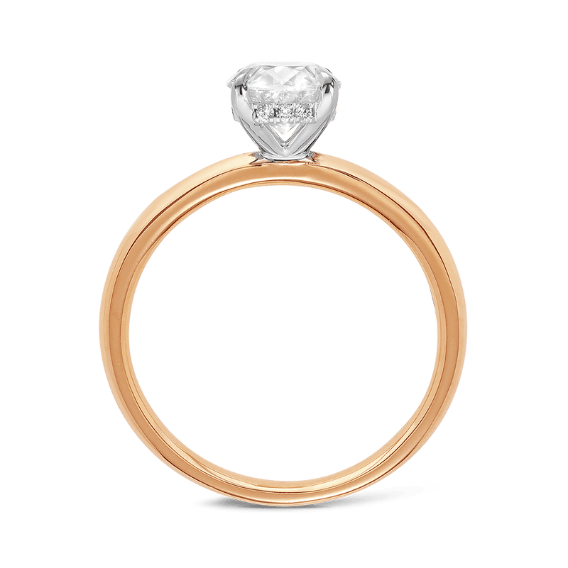 Raffiné 1.50 Carat Oval Solitaire Engagement Ring in 18ct Rose Gold Hardy Brothers 