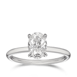 Raffiné 1.50 Carat Oval Solitaire Engagement Ring in 18ct White Gold Hardy Brothers 