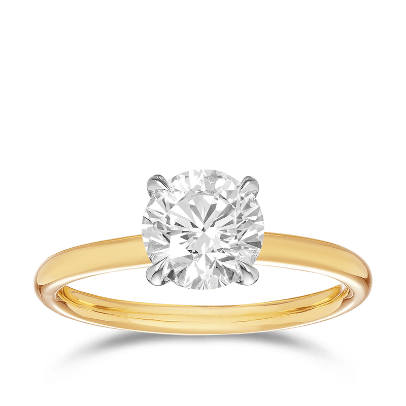 Raffiné 1.50 Carat Diamond Solitaire Engagement Ring in 18ct Yellow Gold Hardy Brothers 