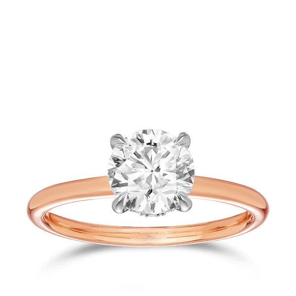 Raffiné 1.50 Carat Diamond Solitaire Engagement Ring in 18ct Rose Gold Hardy Brothers 