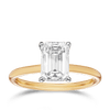 Raffiné 2.00 Carat Emerald Cut Solitaire Engagement Ring in 18ct Yellow Gold Hardy Brothers 