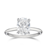 Raffiné 2.00 Carat Oval Solitaire Engagement Ring in 18ct White Gold Hardy Brothers 