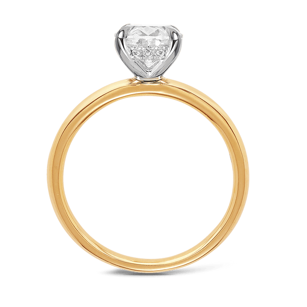 Raffiné 2.00ct Oval Solitaire Engagement Ring in 18ct Yellow Gold Hardy Brothers 