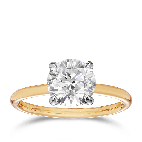 Raffiné 2.00 Carat Diamond Solitaire Engagement Ring in 18ct Yellow Gold Hardy Brothers 