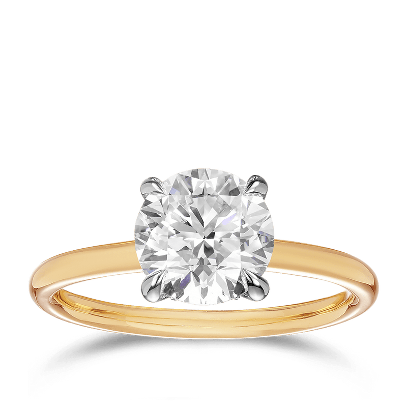 Raffiné 2.00 Carat Diamond Solitaire Engagement Ring in 18ct Yellow Gold Hardy Brothers 