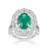 The Grand Duchess Anastasia Oval Cut Emerald Vault Ring Hardy Brothers Jewellers