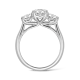 2.00 Carat Diamond Trilogy Engagement Ring in 18ct White Gold Hardy Brothers 