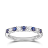 Sapphire and Diamond Ring in 18ct White Gold Hardy Brothers 