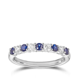 Sapphire and Diamond Ring in 18ct White Gold Hardy Brothers 