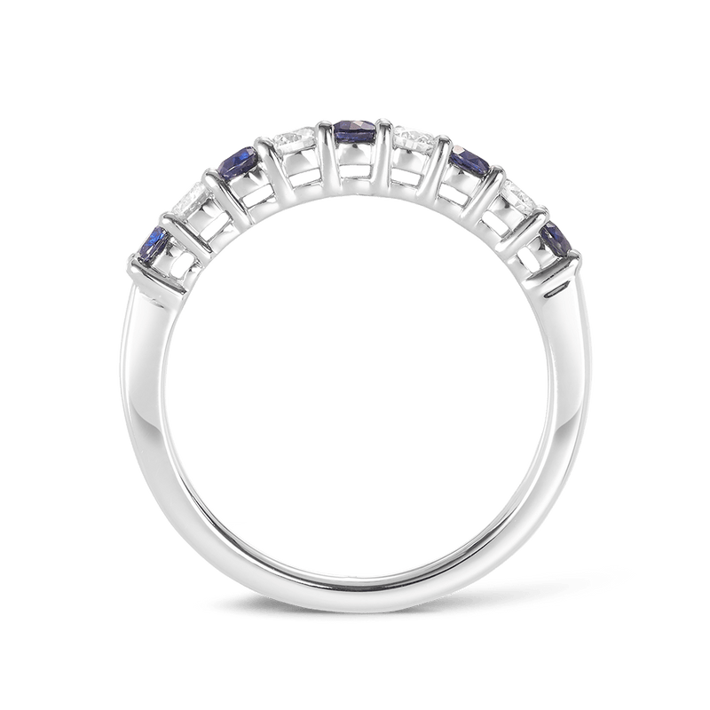 Sapphire and Diamond Ring in 18ct White Gold Hardy Brothers 