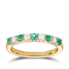 Yellow Gold Diamond and Emerald Dress Ring Hardy Brothers Jewellers