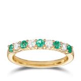 Yellow Gold Diamond and Emerald Dress Ring Hardy Brothers Jewellers