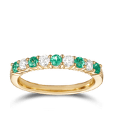 Yellow Gold Diamond and Emerald Dress Ring Hardy Brothers Jewellers