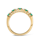 Yellow Gold Diamond and Emerald Dress Ring Hardy Brothers Jewellers