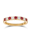 Yellow Gold Diamond and Ruby Dress Ring Hardy Brothers Jewellers