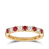 Yellow Gold Diamond and Ruby Dress Ring Hardy Brothers Jewellers