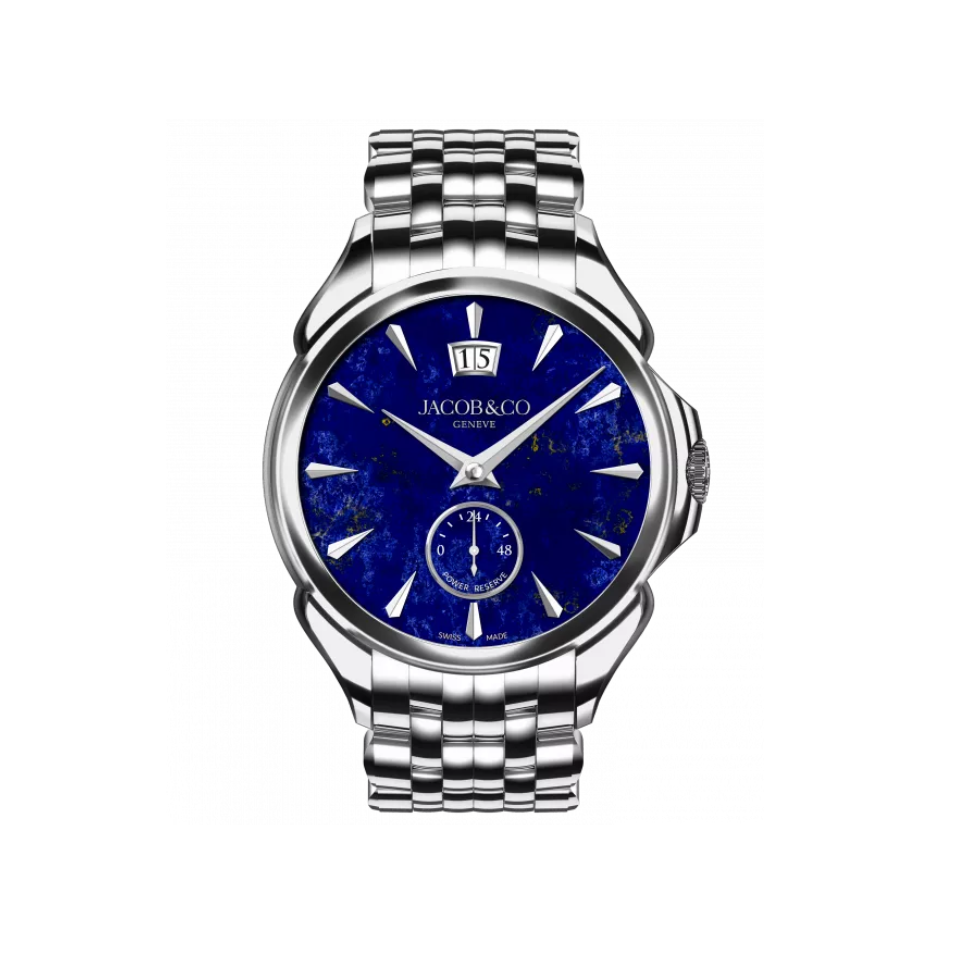 Hardy Brothers Jewellers Jacob & Co. Palatial Classic Manual Big Date Stainless Steel Lapis Lazuli 42MM PC400.10.AA.AD.A10AA