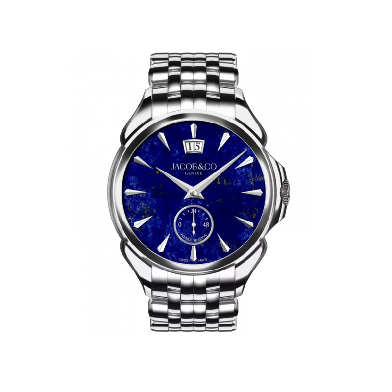 Hardy Brothers Jewellers Jacob & Co. Palatial Classic Manual Big Date Stainless Steel Lapis Lazuli 42MM PC400.10.AA.AD.A10AA