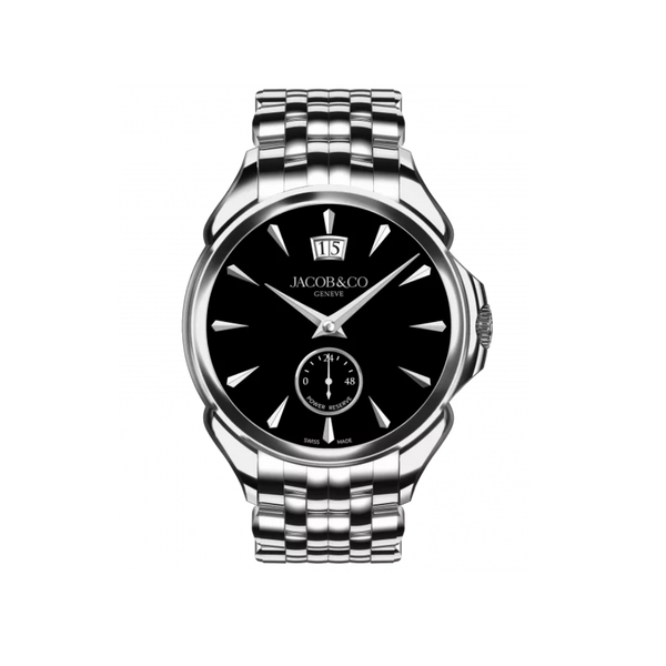Hardy Brothers Jewellers Jacob & Co. Palatial Classic Manual Big Date Stainless Steel Onyx 42MM PC400.10.AA.AE.A10AA