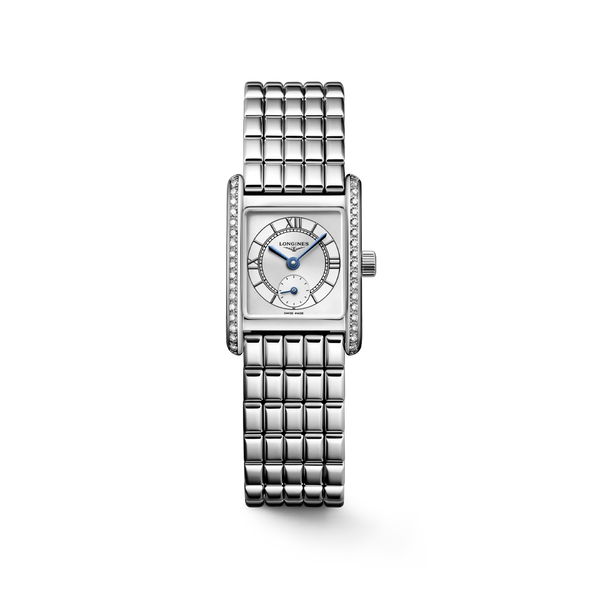 Longines Mini DolceVita Silver Stainless Steel with Diamonds 29.00MM L5.200.0.75.6 Hardy Brothers Jewellers