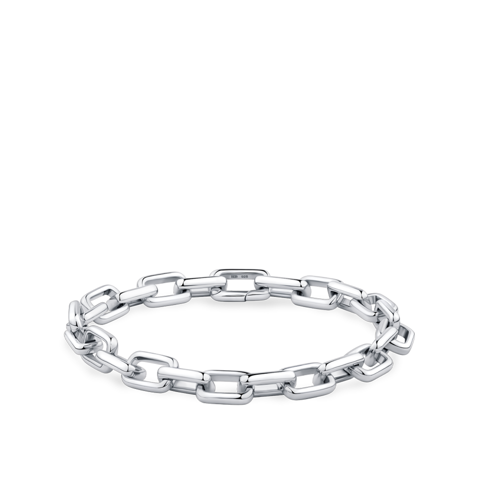 Paperclip Chain Bracelet made in Silver Hardy Brothers Jewellers