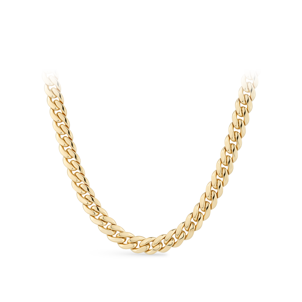 550mm Miami Link Chain Necklace in 18ct Yellow Gold Hardy Brothers Jewellers