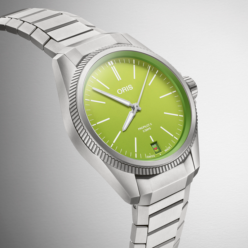 Green oris deals watch
