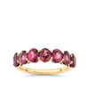 Oval Cut Rhodalite Garnet Half Eternity Band made in 18ct Yellow Gold Hardy Brothers Jewellers