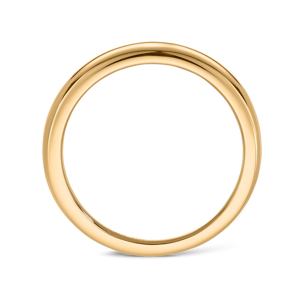 Paeonia Wedding Band in 18ct Yellow Gold Hardy Brothers Jewellers