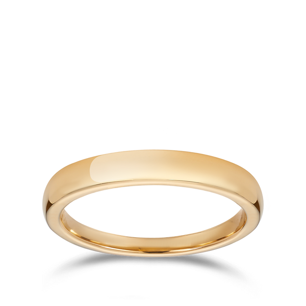 Paeonia Wedding Band in 18ct Yellow Gold Hardy Brothers Jewellers