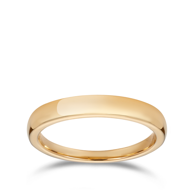 Paeonia Wedding Band in 18ct Yellow Gold Hardy Brothers Jewellers