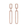 Paperclip Diamond Drop Earrings made in 18ct Rose Gold Hardy Brothers Jewellers